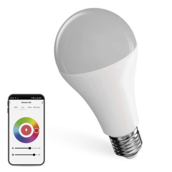 Inteligentná LED žiarovka GoSmart A65 / E27 / 14 W (94 W) / 1 400 lm / RGB / stmievateľná / Zigbee