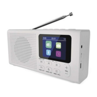 Portable radio with Bluetooth, MP3, DAB / DAB  / FM, white