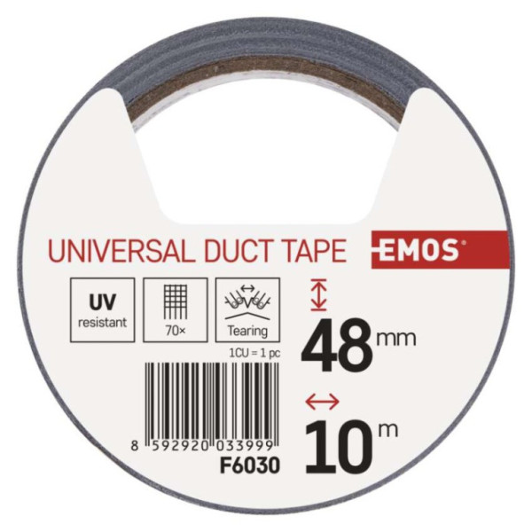 Universal tape 48mm / 10m DUCT TAPE, 10 pcs, display box