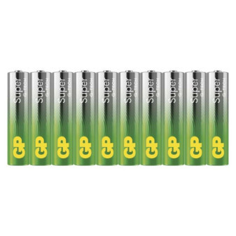 Alkalická baterie GP Super Alkaline AAA (LR03), 10 ks