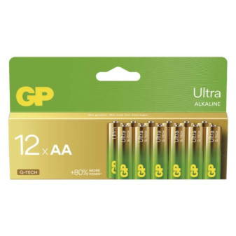 Alkaline batteries GP Ultra AA (LR6), 12 pcs