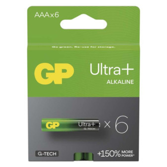 Alkalické batérie GP Ultra Plus AAA (LR03) 6 ks