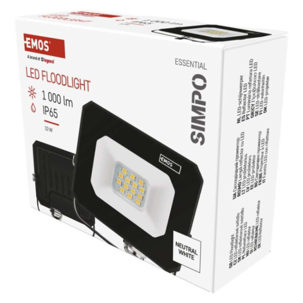 LED spotlight SIMPO 10 W, black, neutral white