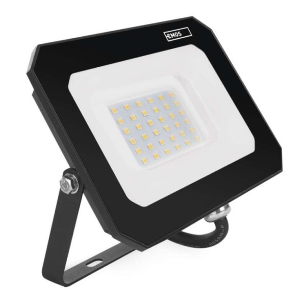 LED reflektor SIMPO 30 W, čierny, neutrálna biela