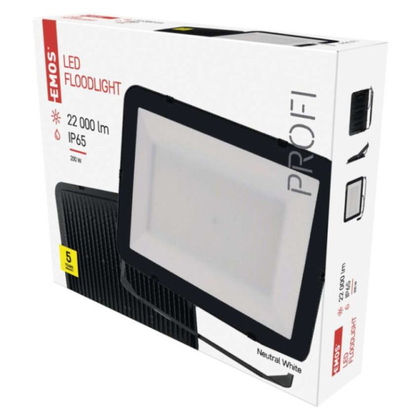LED reflektor INOVO 200W, antracitový, neutrálna biela