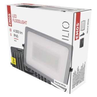 LED reflektor ILIO, 51 W, čierny, neutrálna biela
