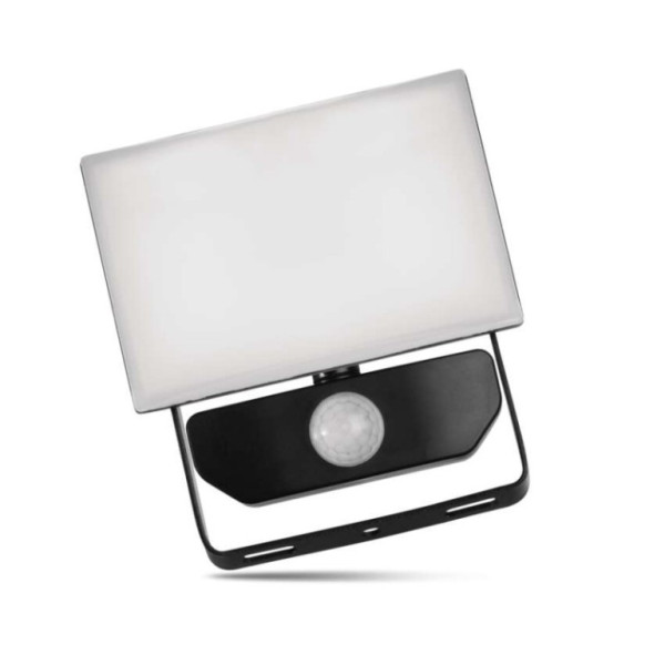 LED spotlight TAMBO with motion sensor, 10 W, 1000 lm, black