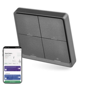 GoSmart Portable Scene Controller IP-2004ZB, ZigBee 3.0, 4-Tasten