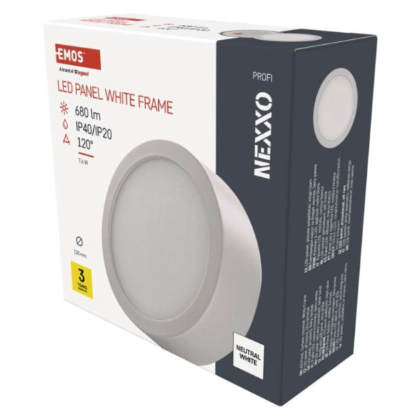 LED luminaire NEXXO, round, white, 7,6W, neutral white