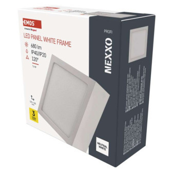 LED-Leuchte NEXXO, quadratisch, weiß, 7,6W, neutralweiß
