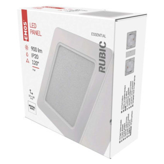 LED luminaire RUBIC, square, 9W neutral white