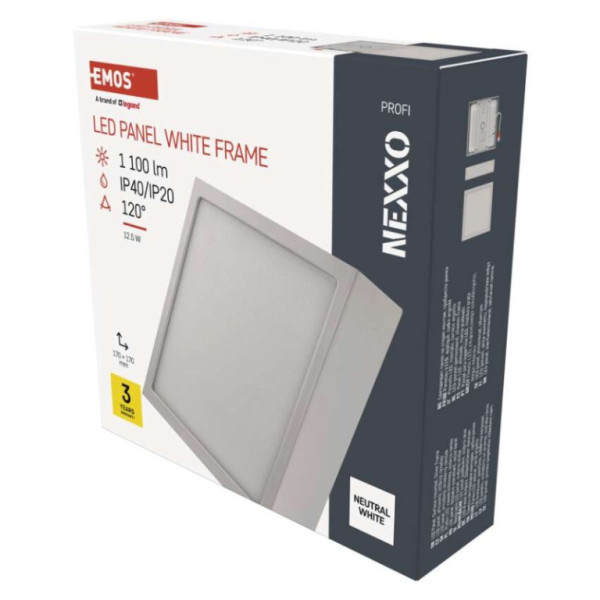LED-Leuchte NEXXO, quadratisch, weiß, 12,5W, neutralweiß