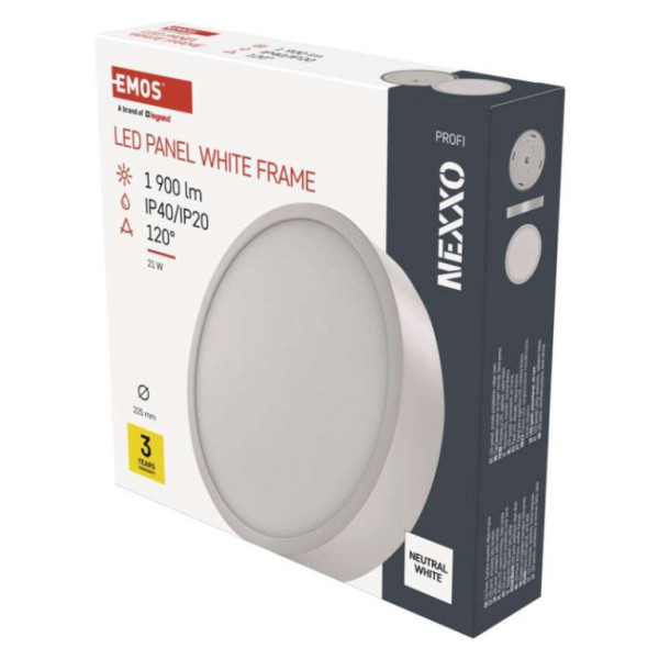 LED luminaire NEXXO, round, white, 21W, neutral white
