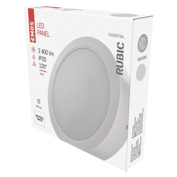 LED luminaire RUBIC, round, 24W neutral white