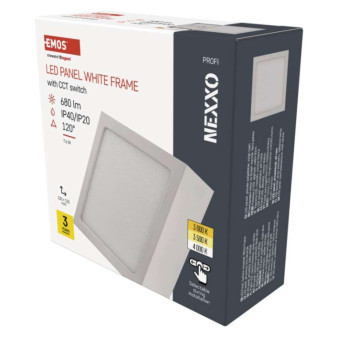 LED-Leuchte NEXXO, quadratisch, weiß, 7,6W, mit CCT-Wechsel