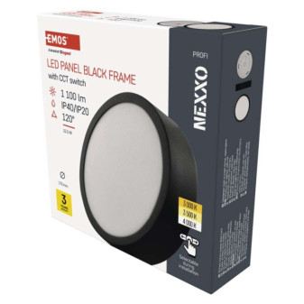 LED-Leuchte NEXXO, rund, schwarz, 12,5W, mit CCT-Wechsel