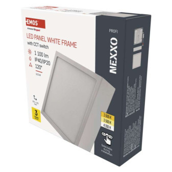 LED-Leuchte NEXXO, quadratisch, weiß, 12,5W, mit CCT-Wechsel