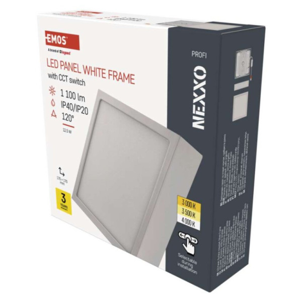 LED-Leuchte NEXXO, quadratisch, weiß, 12,5W, mit CCT-Wechsel