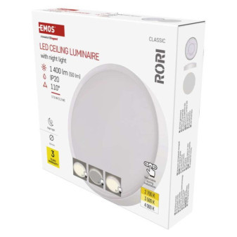 LED luminaire RORI circular, white, 17W, with CCT change