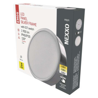 LED-Leuchte NEXXO, rund, silber, 21W, mit CCT-Wechsel