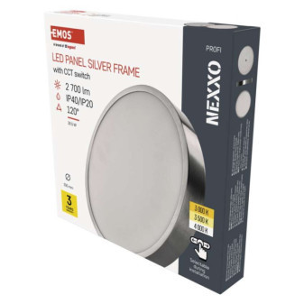 LED-Leuchte NEXXO, rund, silber, 28,5W, mit CCT-Wechsel