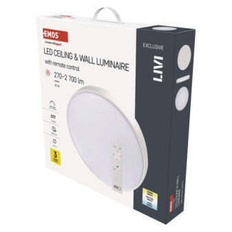 LED-Leuchte LIVI 50 cm, 45 W, warm-kaltweiß, dimmbar mit Fernbedienung