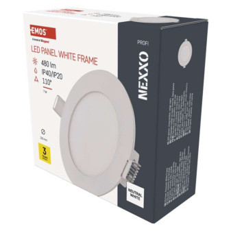 LED-Einbauleuchte NEXXO, rund, weiß, 7W, neutralweiß