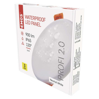 LED-Einbauleuchte VIXXO, rund, weiß, 10W neutr. b., IP65