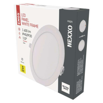 LED-Einbauleuchte NEXXO, rund, weiß, 18W, neutralweiß