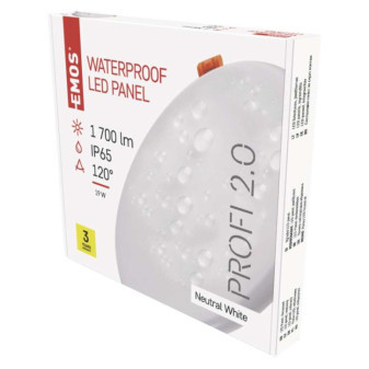 LED-Einbauleuchte VIXXO, rund, weiß, 19W neutr. b., IP65
