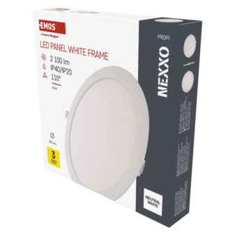 LED-Einbauleuchte NEXXO, rund, weiß, 25W, neutralweiß