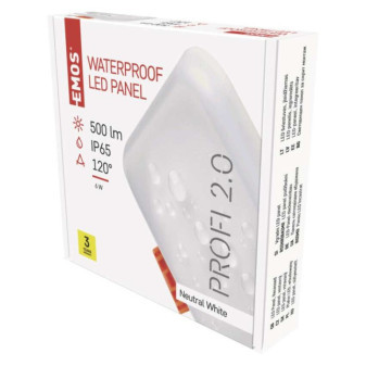 LED-Einbauleuchte VIXXO, quadratisch, weiß, 6W neutr. b., IP65