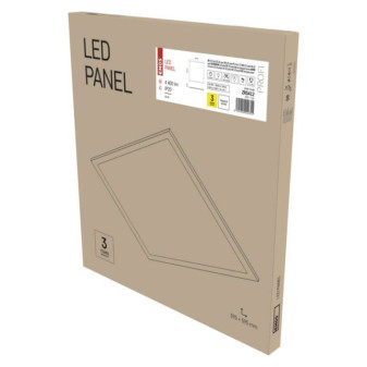 LED panel PROFI 60×60, štvorcový zapustený biely, 40W neutrálna biela, núdzový