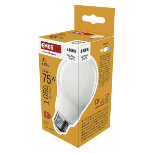 LED žárovka Basic A60 / E27 / 11W (75 W) / 1055 lm / Neutrální bílá