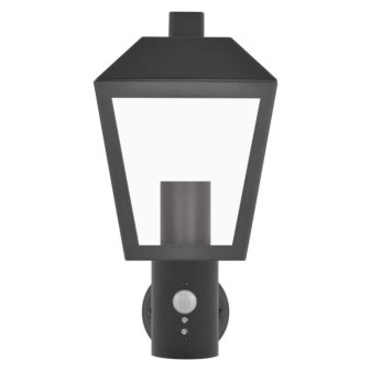 LED zahradní nástěnné svítidlo s čidlem soumraku, 19,8 x 15 x 29,8 cm, 1 x E27, 15 W