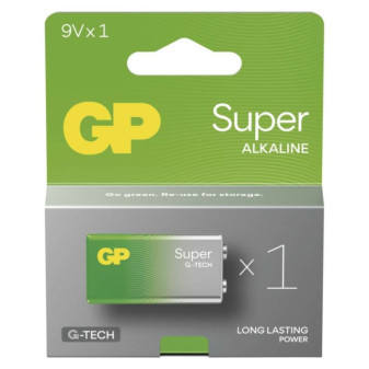 Alkalická batéria GP Super 9V (6LR61), 1 ks
