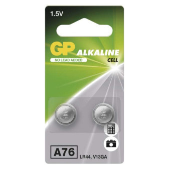 Alkalická gombíková batéria GP A76F (LR44)