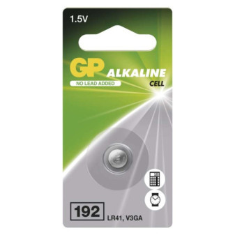 Alkalická gombíková batéria GP 192F (LR41)