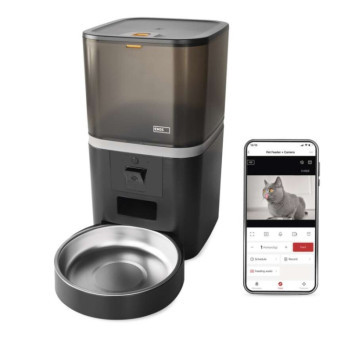 Dávkovač krmiva GoSmart Pet Care s kamerou, 6 l, čierny, Wi-Fi