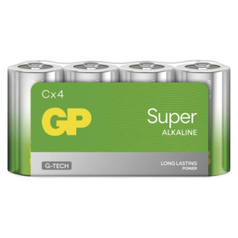 Alkalibatterien GP Super C (LR14), 4 Stück