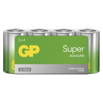 Alkalibatterien GP Super D (LR20), 4 Stück
