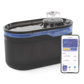 Fontána na vodu GoSmart Pet Care, 2,6 l, sivá, Wi-Fi