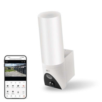 GoSmart Outdoor-Drehkamera IP-310 TORCH mit WiFi und Licht, weiß