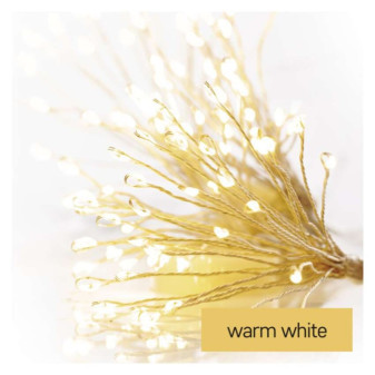 LED light chain - light clusters, nano, 2,35 m, indoor, warm white, timer