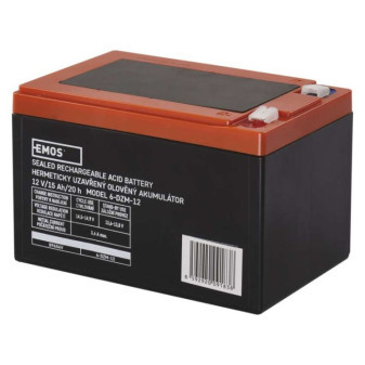 Bezúdržbová trakčná olovená batéria. 12 V/15 Ah, faston 6,3 mm