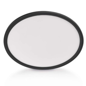 LED-Leuchte FLORI rund, schwarz, 18W, neutralweiß