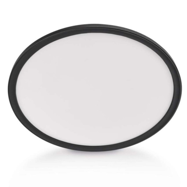 LED-Leuchte FLORI rund, schwarz, 18W, neutralweiß