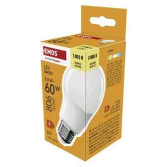 LED bulb Basic A60 / E27 / 8,8 W (60 W) / 806 lm / warm white