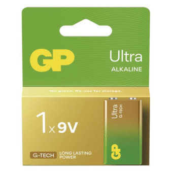 Alkalická batéria GP Ultra 9V (6LF22), 1 ks