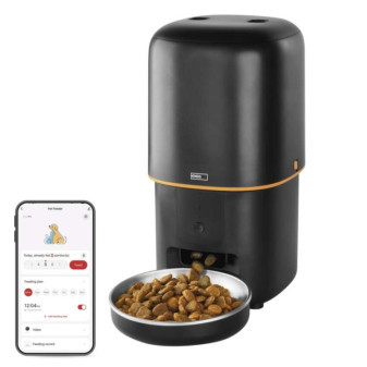 Dávkovač krmiva GoSmart Pet Care, 4 l, čierny, Wi-Fi